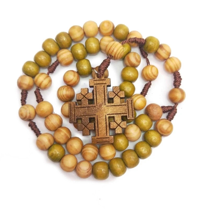 Rosario de madera, Cruz de Jerusalén
