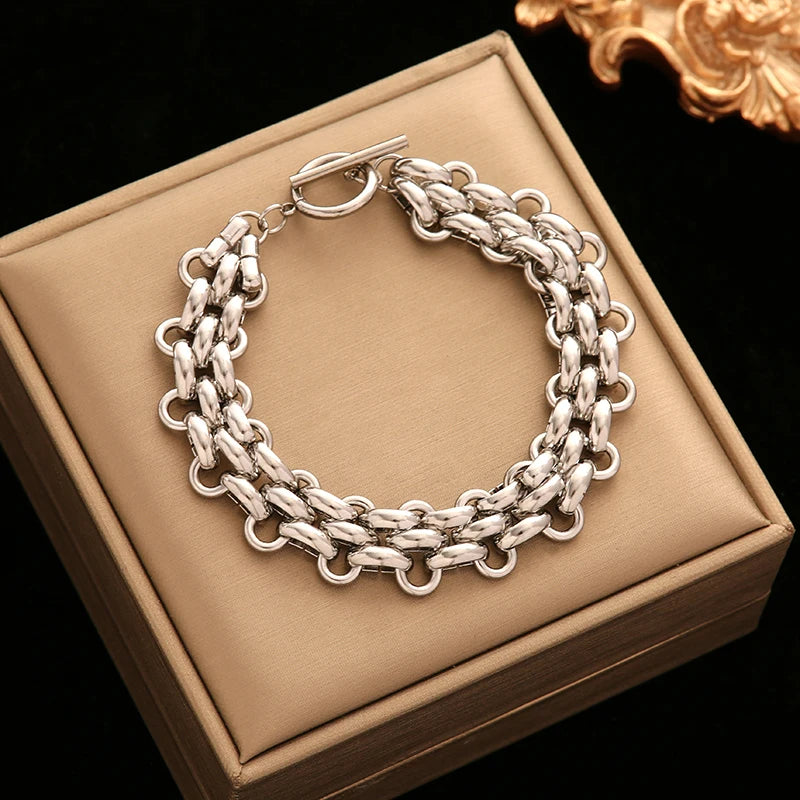Variedades de Pulseras de Acero Inoxidable, con colgantes