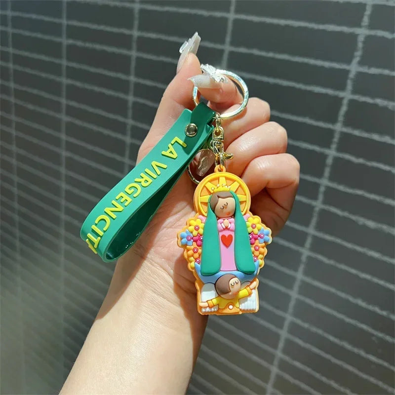 Llavero de goma La Virgencita de Guadalupe