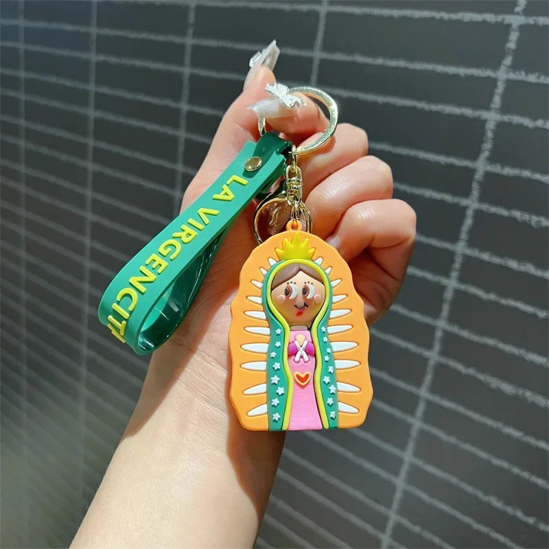Llavero de goma La Virgencita de Guadalupe