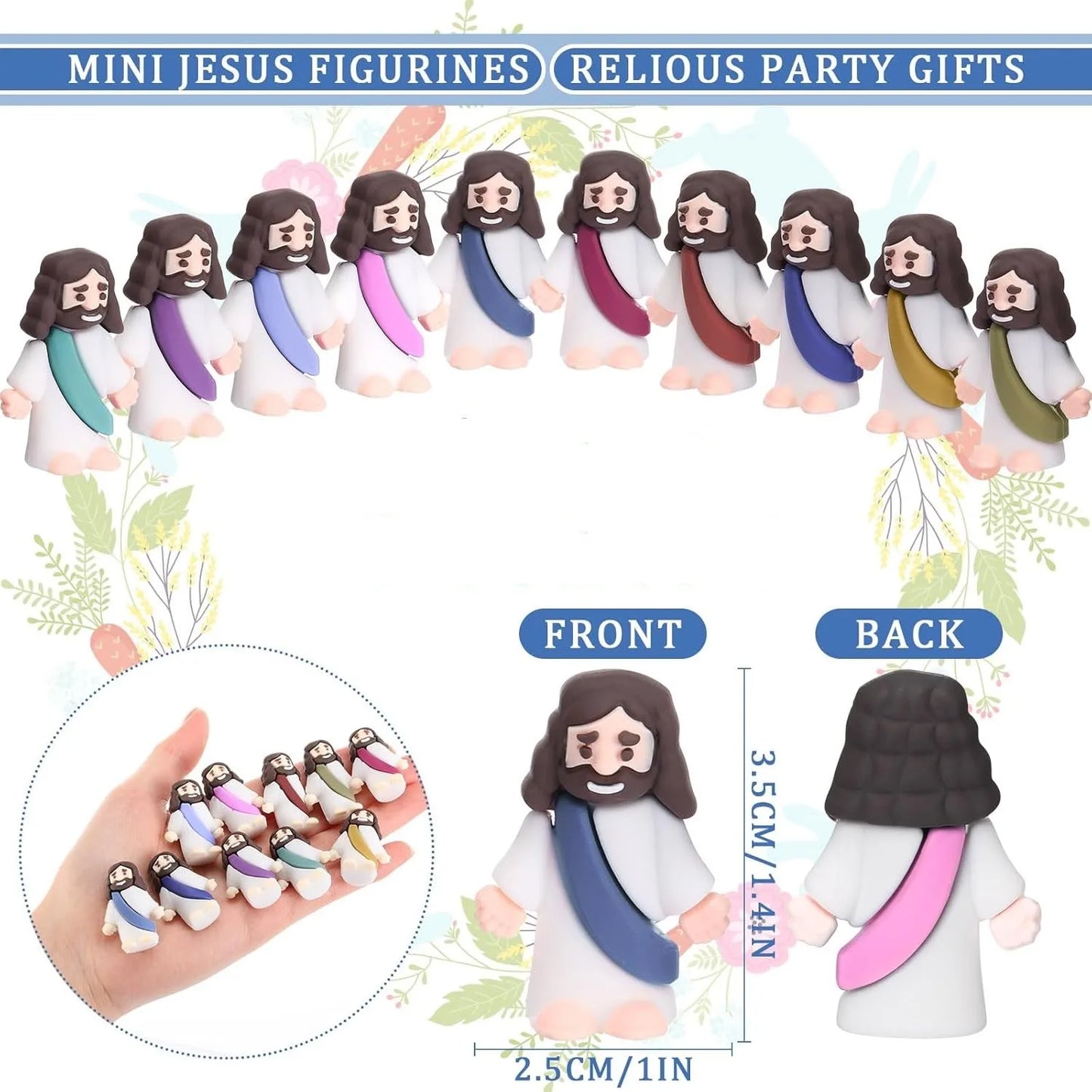 Mini figuras de Jesús, variedades de cantidades
