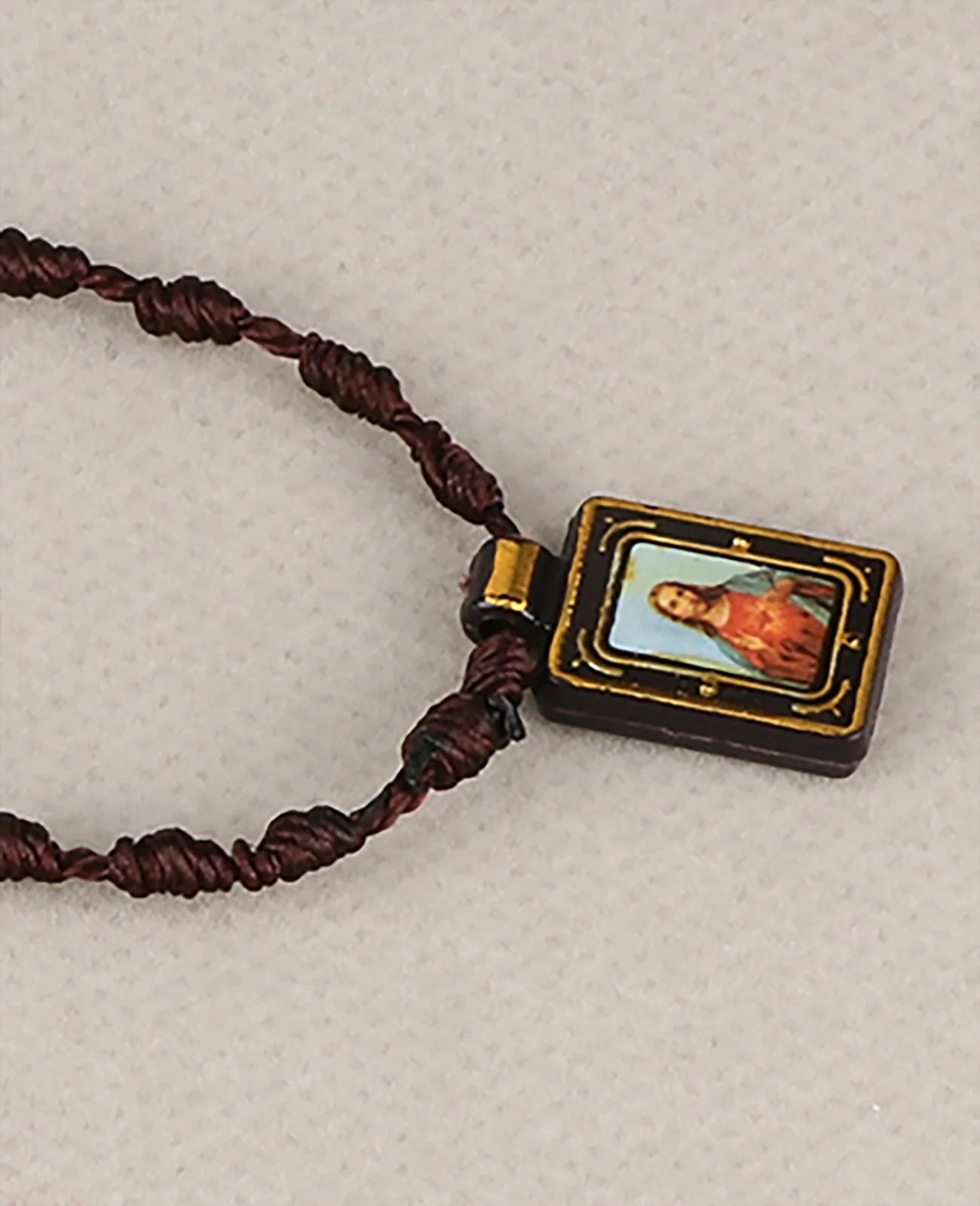 Escapuario Sagrado Corazón de Jesús y Inmaculado Corazón de Maria, tradicional de cuerda
