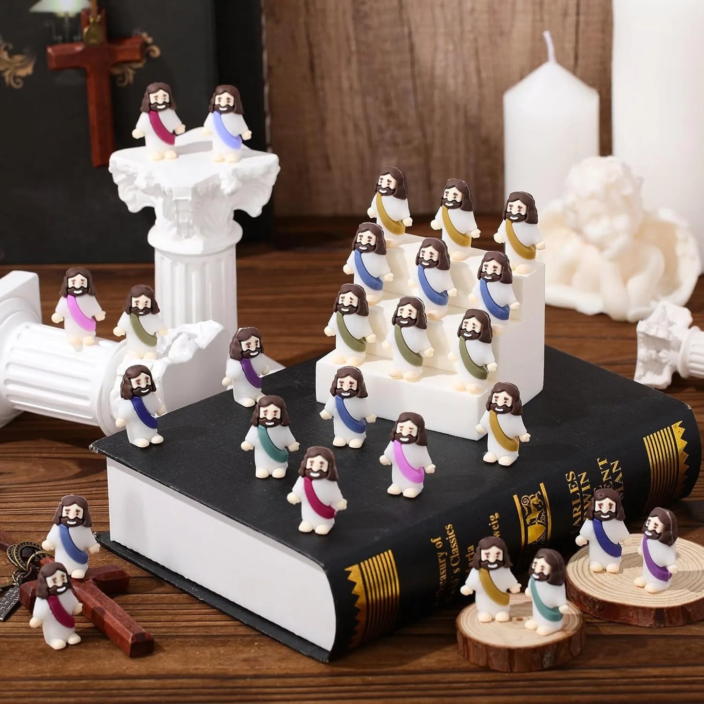 Mini figuras de Jesús, variedades de cantidades