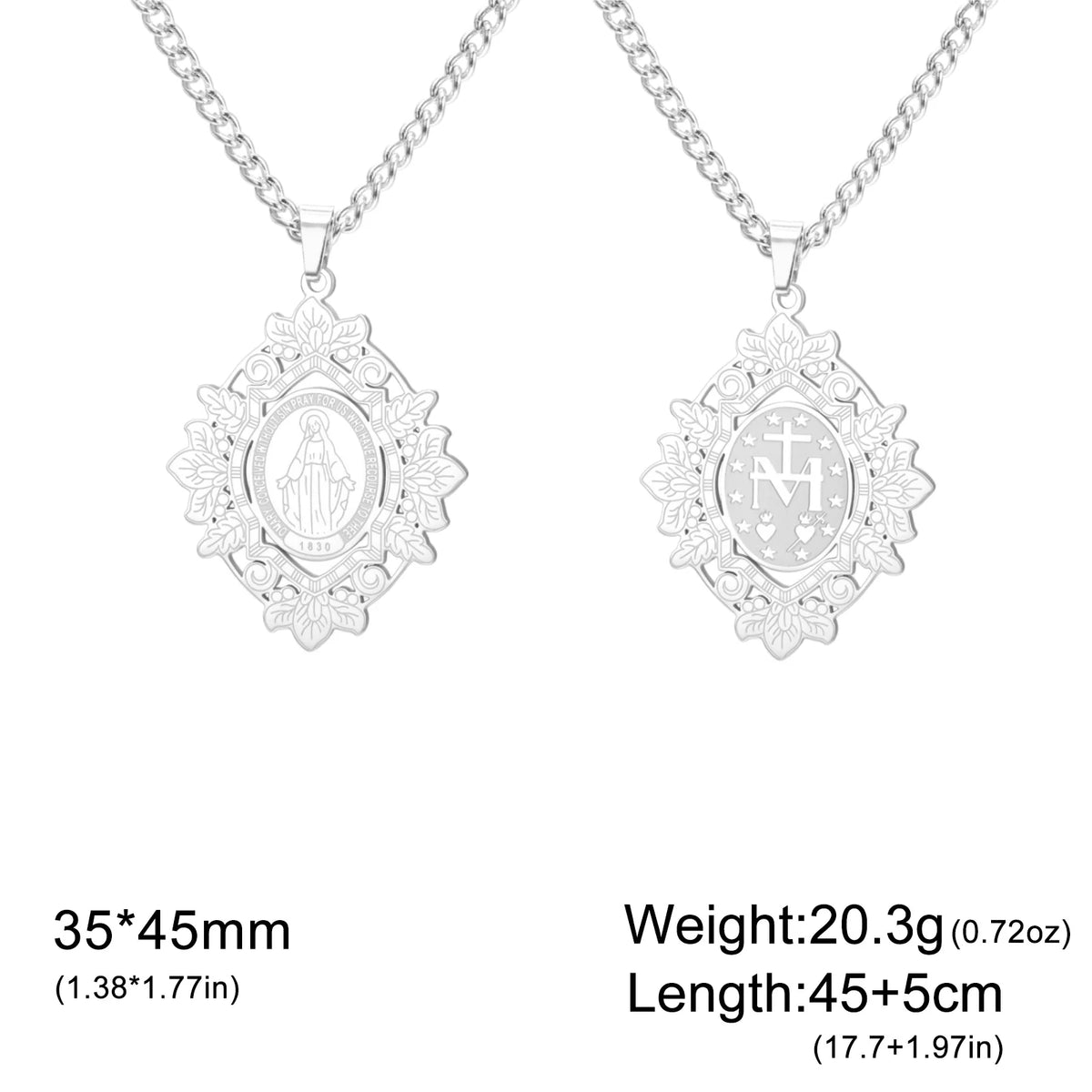 Collar Medalla Virgen Milagrosa