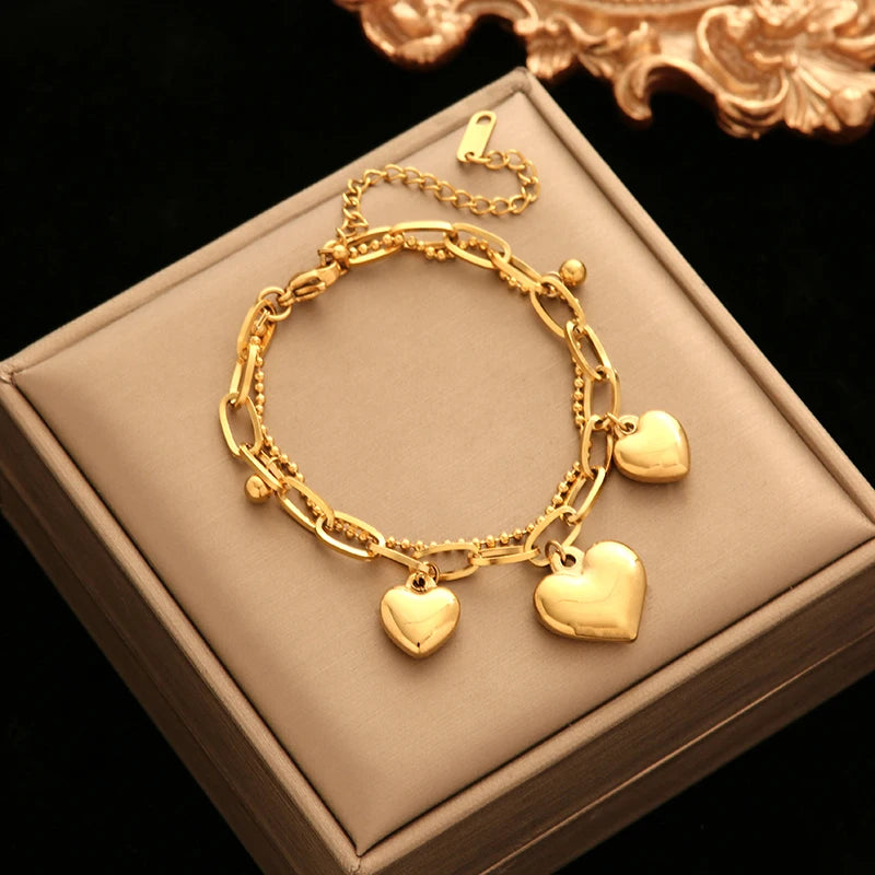 Variedades de Pulseras de Acero Inoxidable, con colgantes
