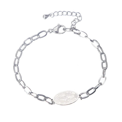 Pulsera de acero inoxidable Medalla Milagrosa
