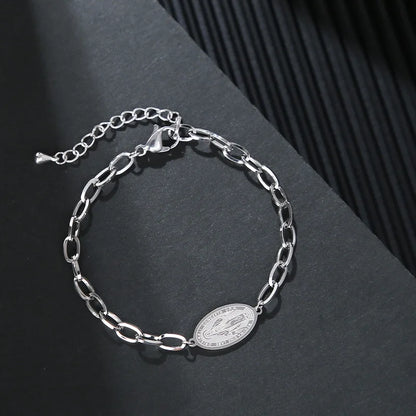 Pulsera de acero inoxidable Medalla Milagrosa