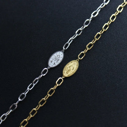 Pulsera de acero inoxidable Medalla Milagrosa