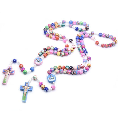 Rosario en madera diseño para niños
