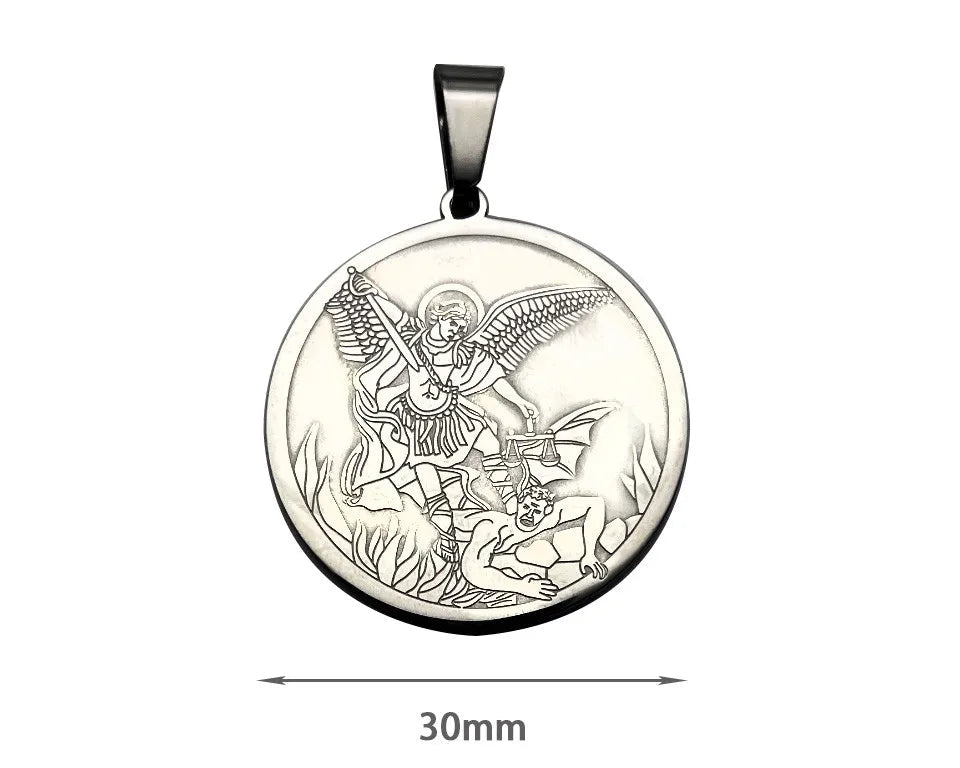 Medalla doble cara San José y San Miguel Arcángel