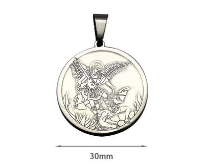 Medalla doble cara San José y San Miguel Arcángel