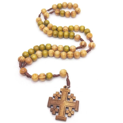 Rosario de madera, Cruz de Jerusalén