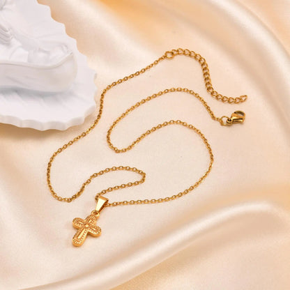 Collares de Acero Inoxidable con  colgante de Cruz, variedades