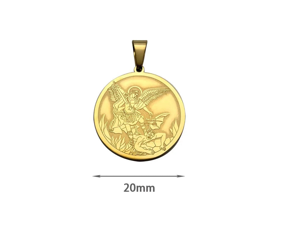 Medalla doble cara San José y San Miguel Arcángel