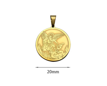 Medalla doble cara San José y San Miguel Arcángel