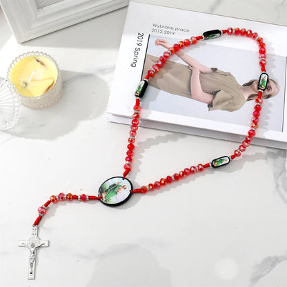 Rosario cuentas cristal, Medallas San Judas Tadeo