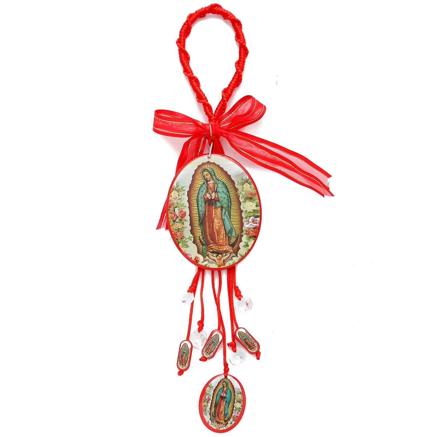 Adornos artesanales colgantes para puertas y decoración de casa (San Judas Tadeo y Virgen de Guadalupe)
