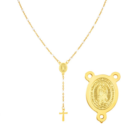 Collar rosario Medalla Virgen de Guadalupe de acero inoxidable