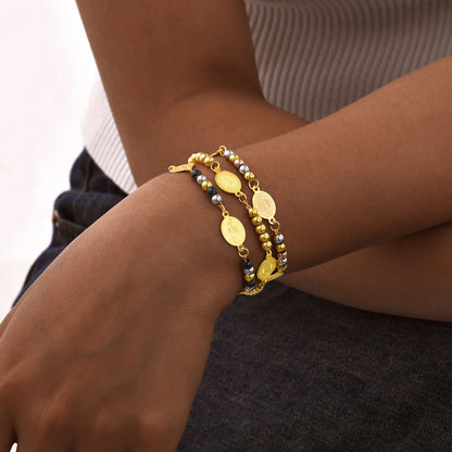 Pulsera acero inoxidable, Medallas Virgen Milagrosa