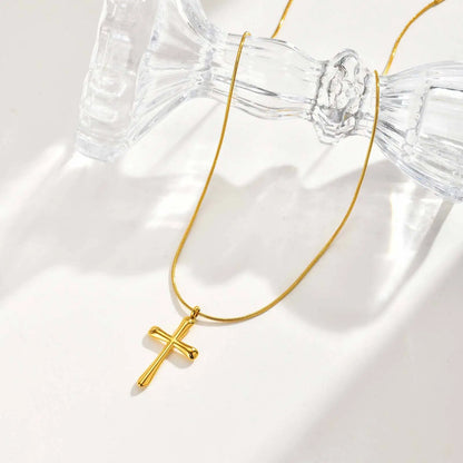 Collares de Acero Inoxidable con  colgante de Cruz, variedades