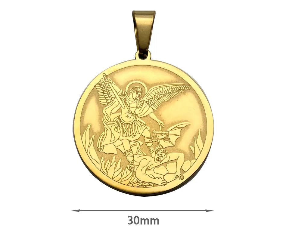 Medalla doble cara San José y San Miguel Arcángel