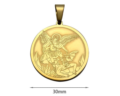 Medalla doble cara San José y San Miguel Arcángel