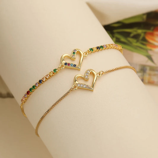 Pulsera de Circonita con detalle Corazón
