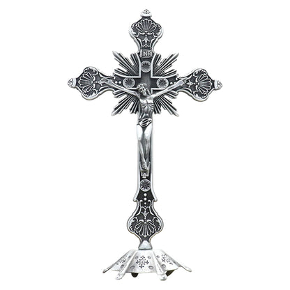 Crucifijo de metal envejecido