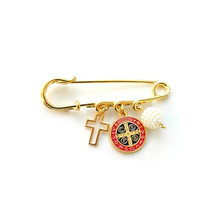 Broche de la Medalla de San Benito y detalle Cruz