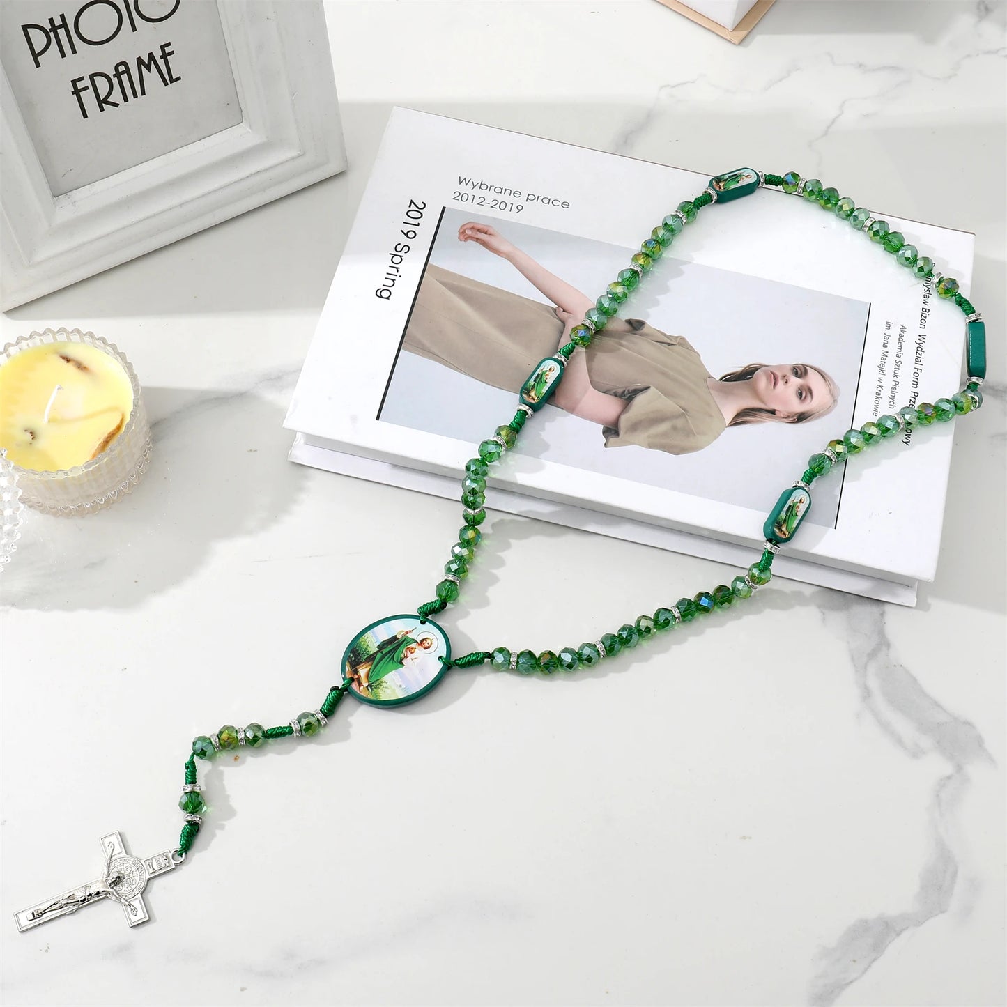 Rosario cuentas cristal, Medallas San Judas Tadeo