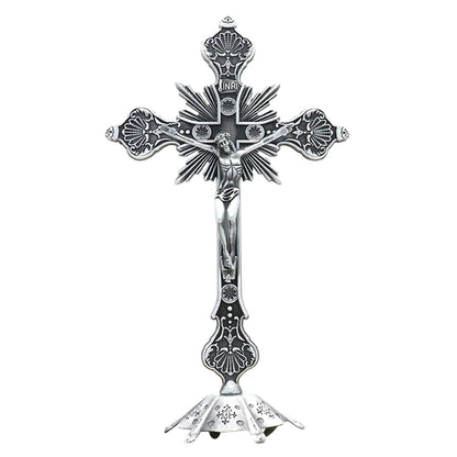 Crucifijo de metal envejecido