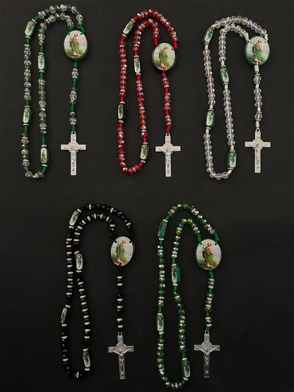 Rosario cuentas cristal, Medallas San Judas Tadeo