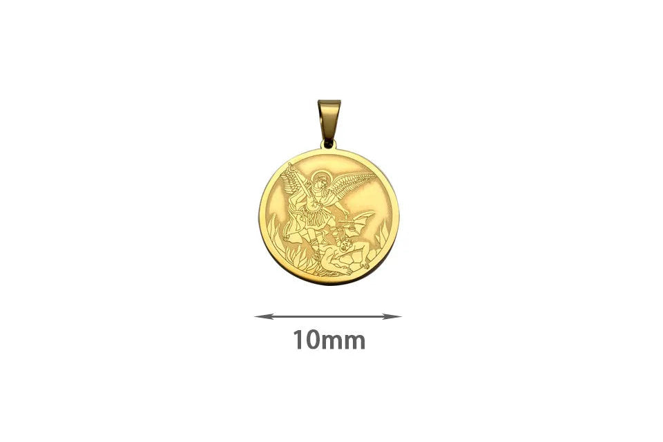 Medalla doble cara San José y San Miguel Arcángel