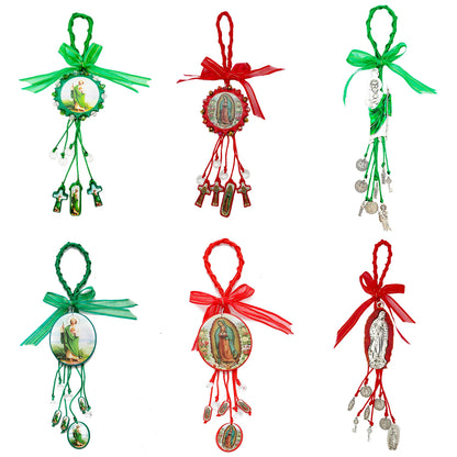Adornos artesanales colgantes para puertas y decoración de casa (San Judas Tadeo y Virgen de Guadalupe)