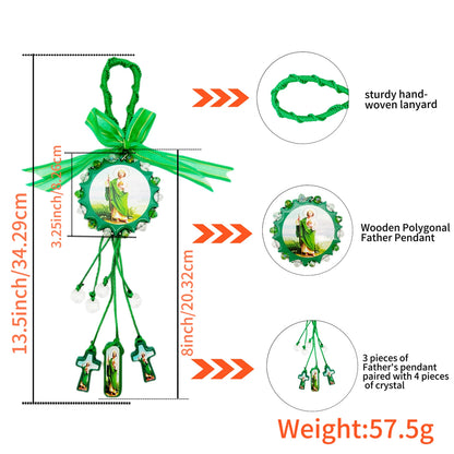 Adornos artesanales colgantes para puertas y decoración de casa (San Judas Tadeo y Virgen de Guadalupe)