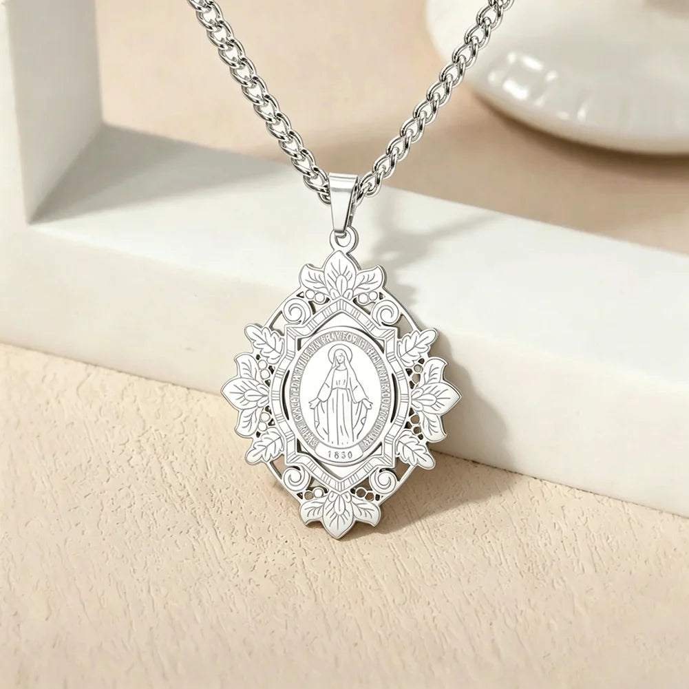 Collar Medalla Virgen Milagrosa