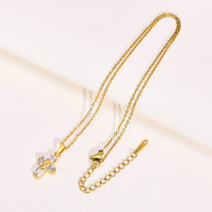 Collares de Acero Inoxidable con  colgante de Cruz, variedades