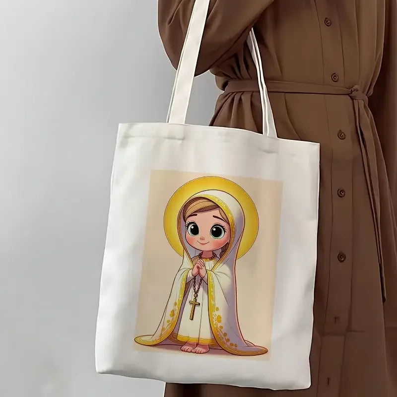 Bolso Tote, dibujo Virgen María
