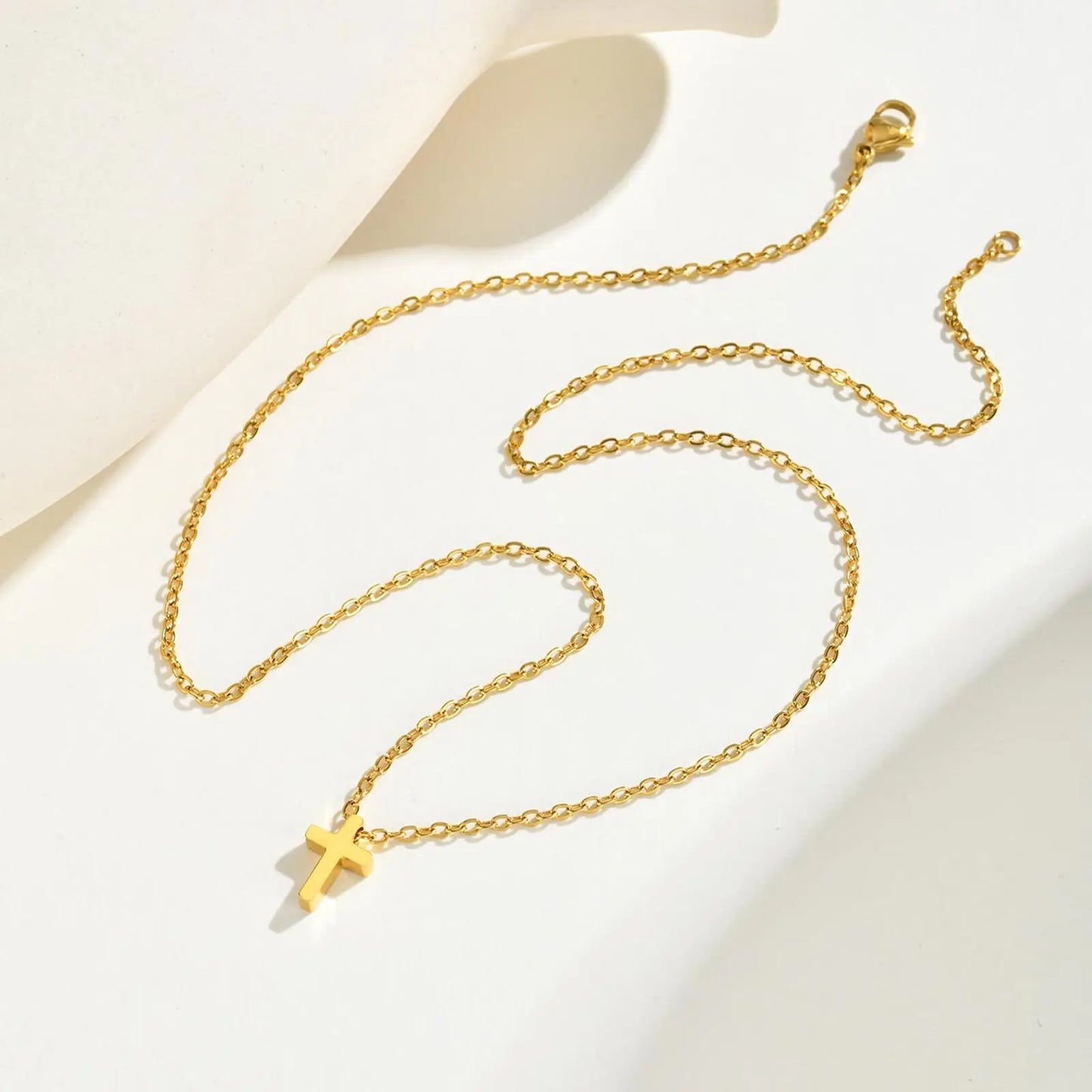 Collares de Acero Inoxidable con  colgante de Cruz, variedades