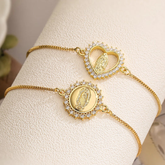 Pulseras con dijes de la Virgen de Guadalupe, varios modelos